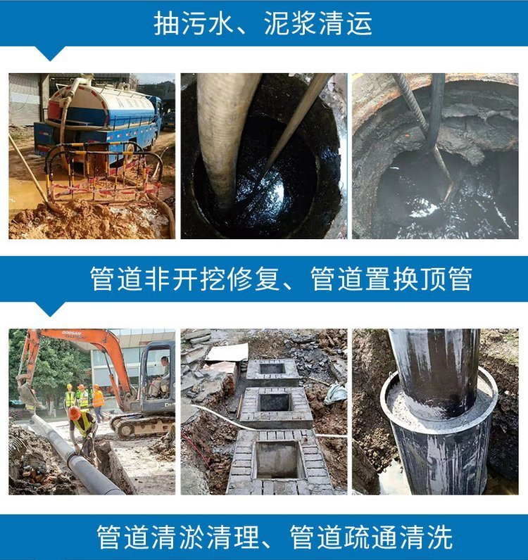 Wenzhou City Professional Pipeline Dredging High Pressure Cleaning Rainwater and Sewage Septic Tank Pumping and Collecting Well Sludge Tank Cleaning Service