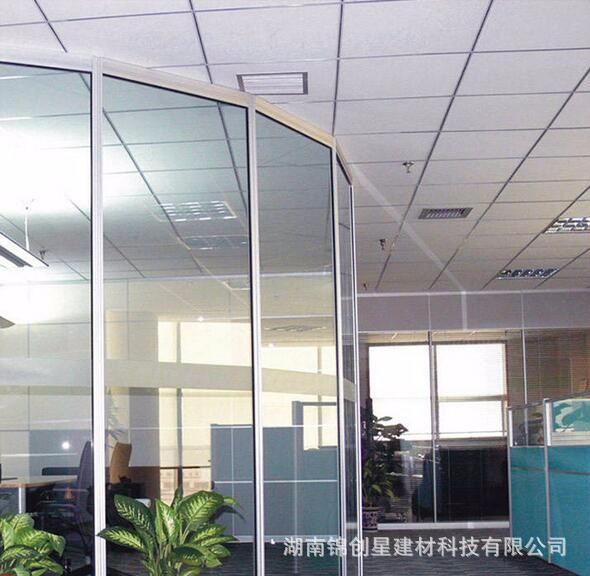 Office glass partition wall, double glass louver partition, hotel office glass partition, fireproof partition