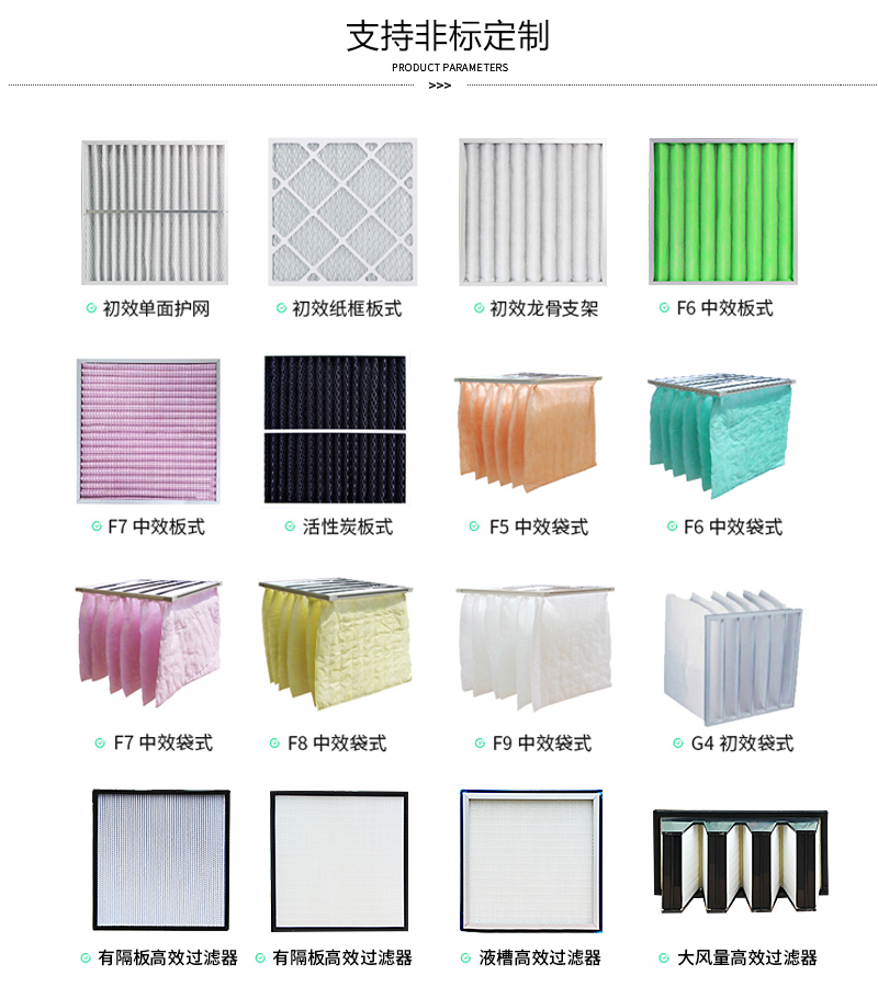 Hengyuan Filter Junior High Efficiency Bag Filter High Efficiency Plate Liquid Tank Filter Screen Initial Efficiency Well shaped Protective Screen