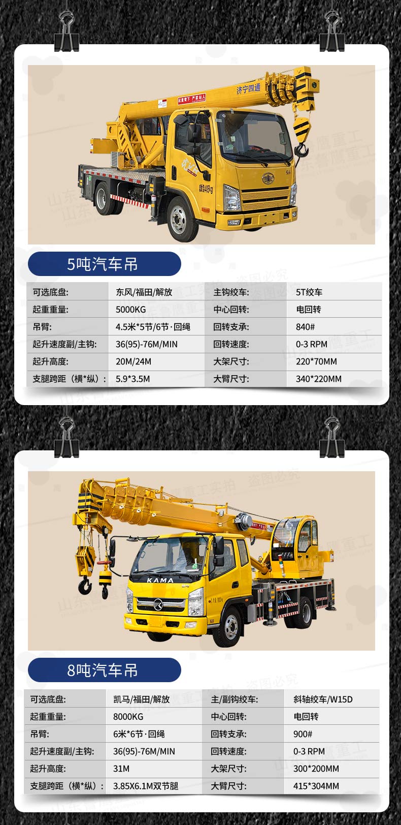 Small transportation crane for engineering construction, 5-ton Dongfeng Guoliu truck crane with double legs for more stability