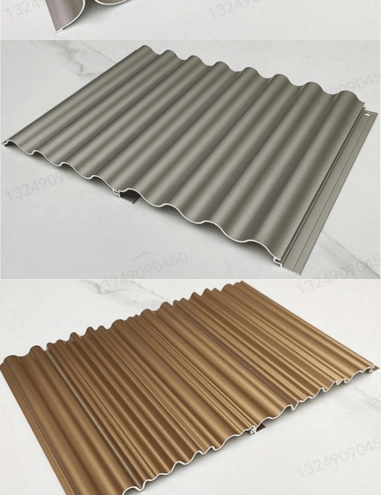 Aluminum alloy concave convex Great Wall board, wood grain door head, background curtain wall, aluminum profile grille, corrugated aluminum plate