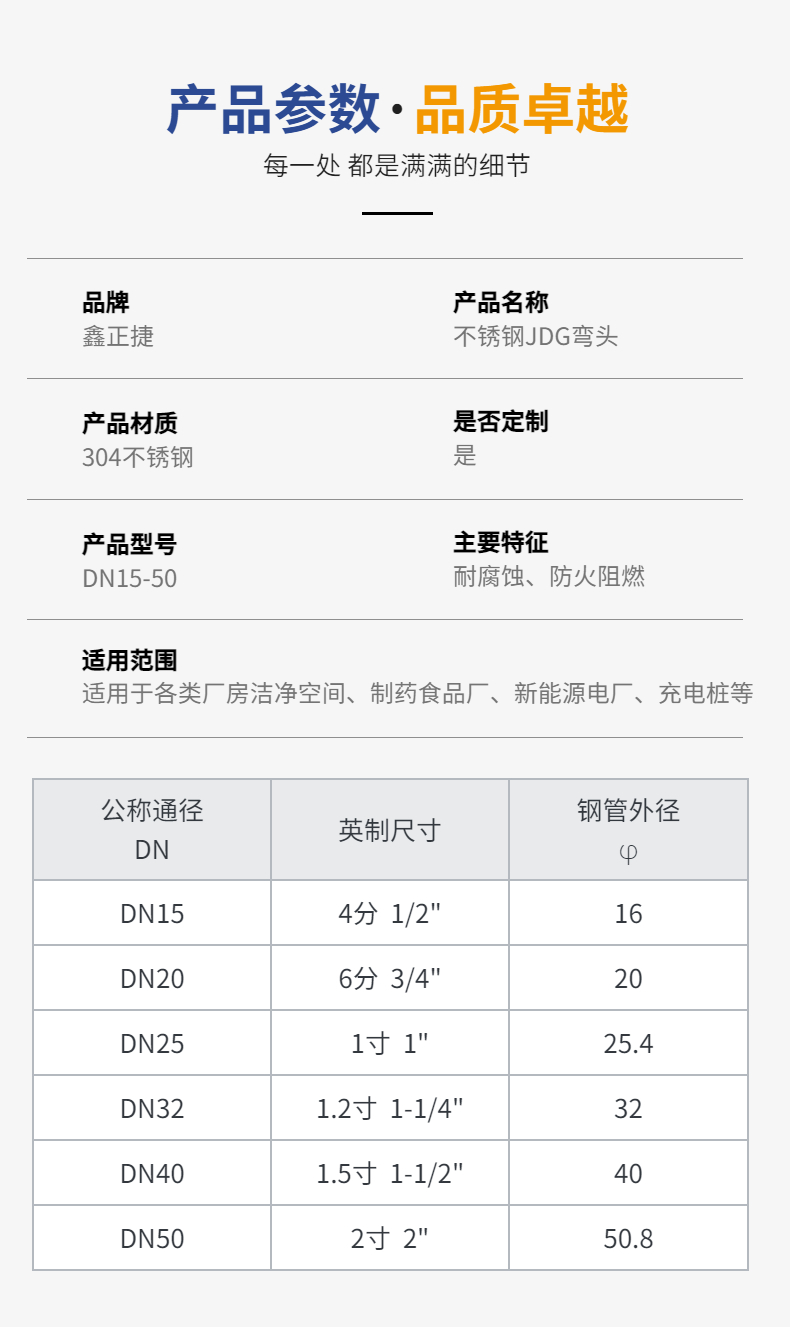 Stainless steel conduit elbow 304 4 points 6 points Electrical accessories Conduit JDG fittings