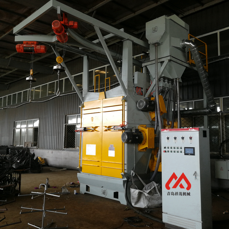 Vertical sandblasting machine hook shot blasting cleaning machine automatic loading and unloading shot blasting machine polishing and rust removal workpiece strengthening