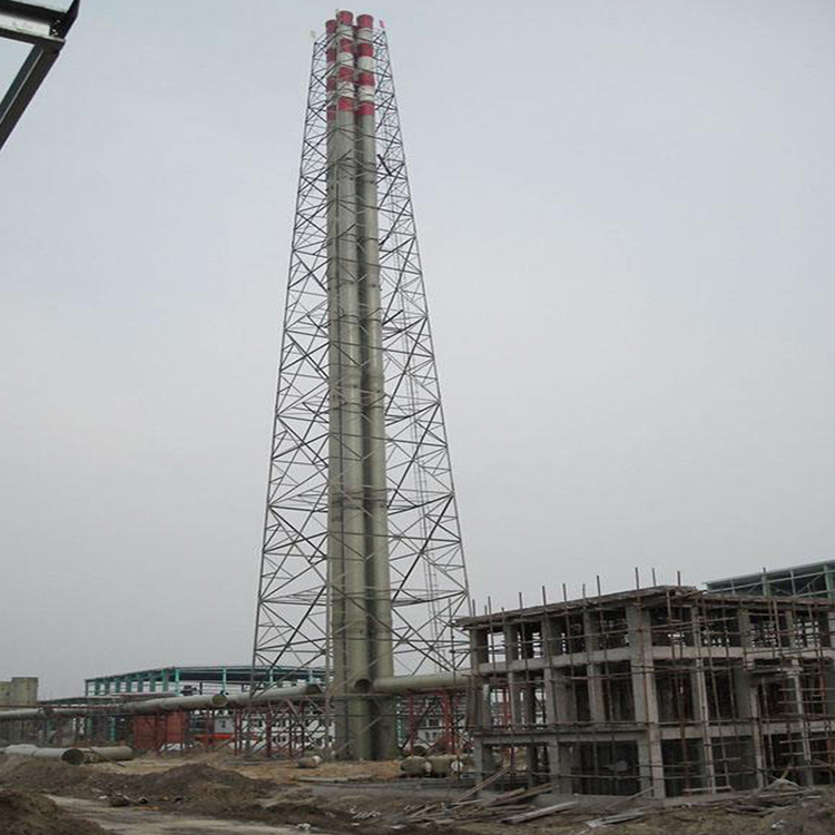 Kaifeng chimney tower environmental protection chimney tower chimney reinforcement tower chemical chimney tower steel Structural engineering production customization