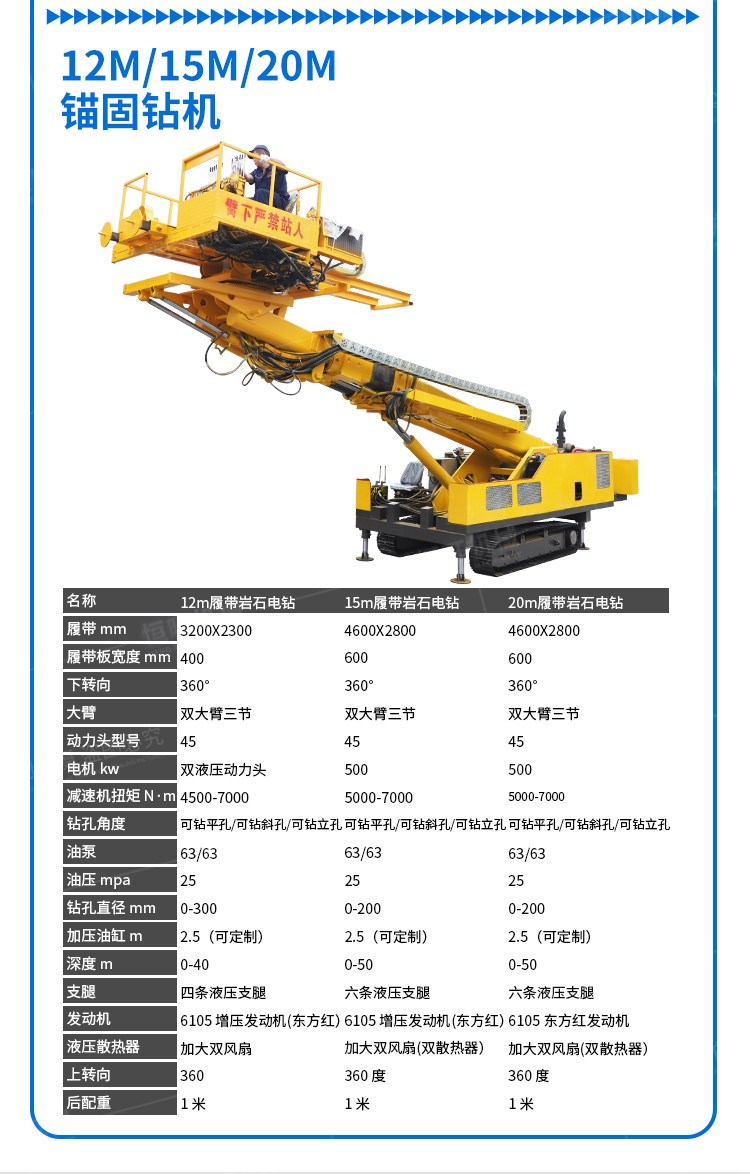 High slope anchoring drilling rig Crawler type foundation pit support reinforcement DTH drilling rig Diesel hydraulic engineering anchor drilling rig