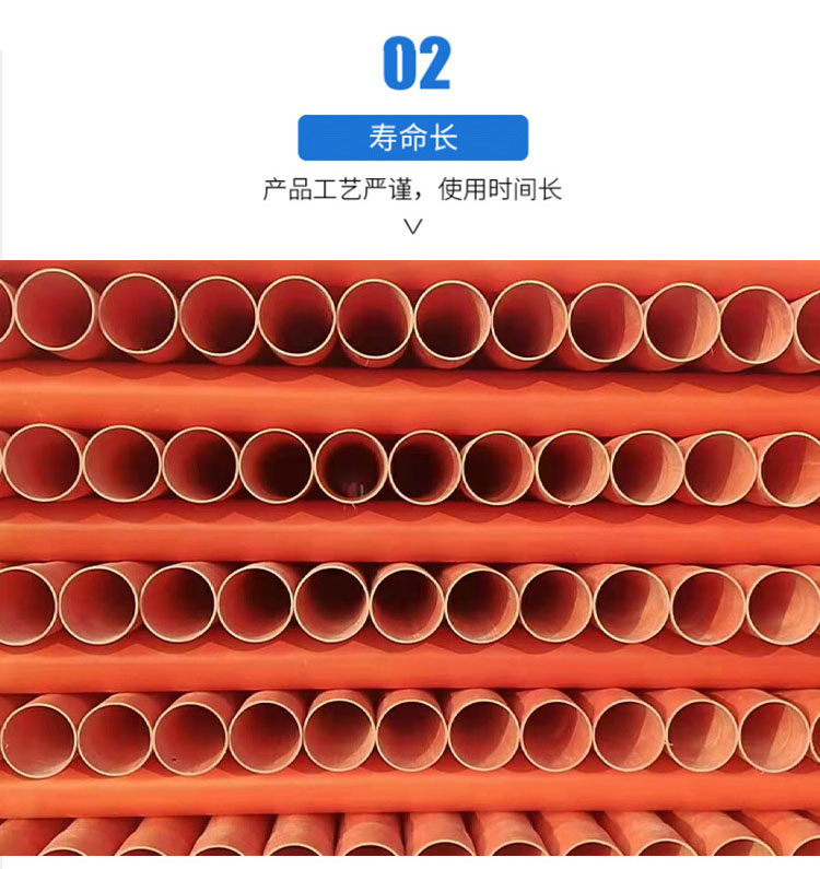 CPVC power protective sleeve CPVC conduit buried high-voltage cable conduit without pressure