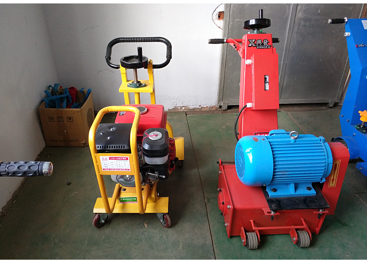 Electric concrete floor milling machine, gasoline diesel cement road surface planer, high-speed rail bridge deck chiseling, roughening and polishing