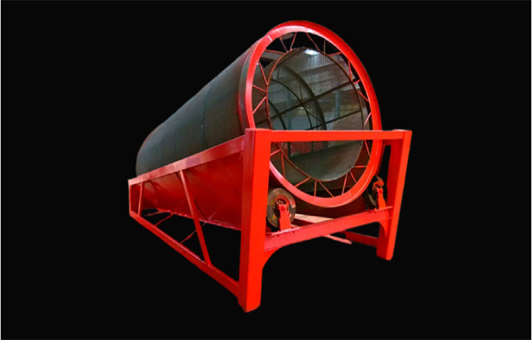 The drum screen washing machine for mining is used in the gravel production line of the sand field stone factory