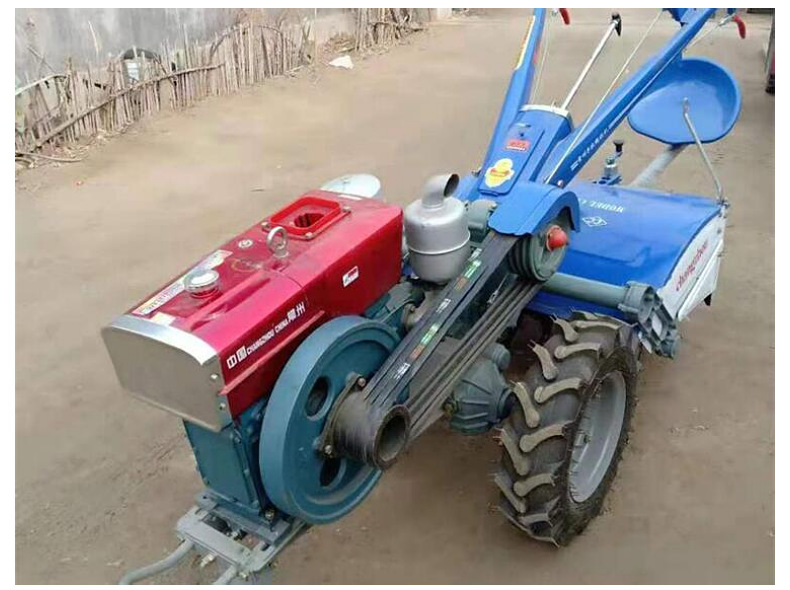 Strawberry and scallion trenching and cultivation machine, rotary tiller, seat walking wheel, hand held corn seeder