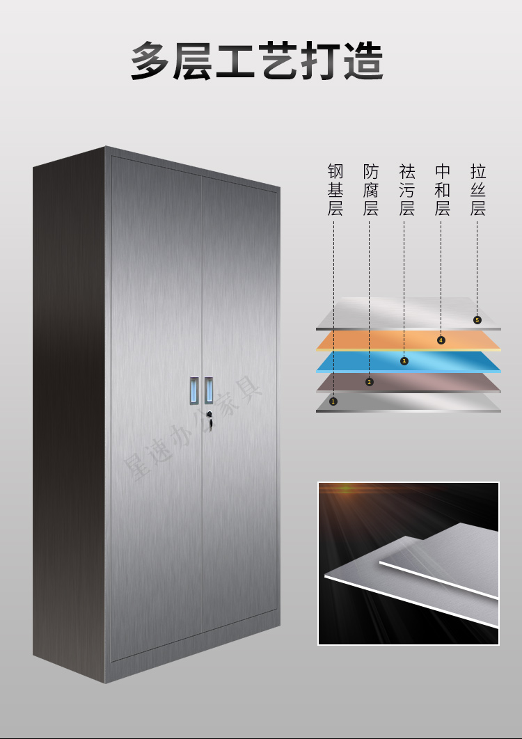 Stainless steel office filing cabinet, iron sheet cabinet, financial accounting voucher data cabinet, Western medicine cabinet