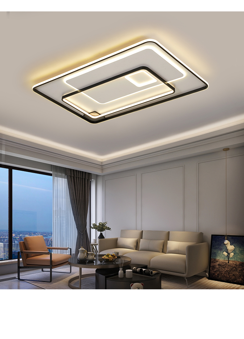 Shengpu Lighting LED Ceiling Lamp Rectangle Living Room Lamp Dining Room Lamp Modern Simple Atmosphere Lamp