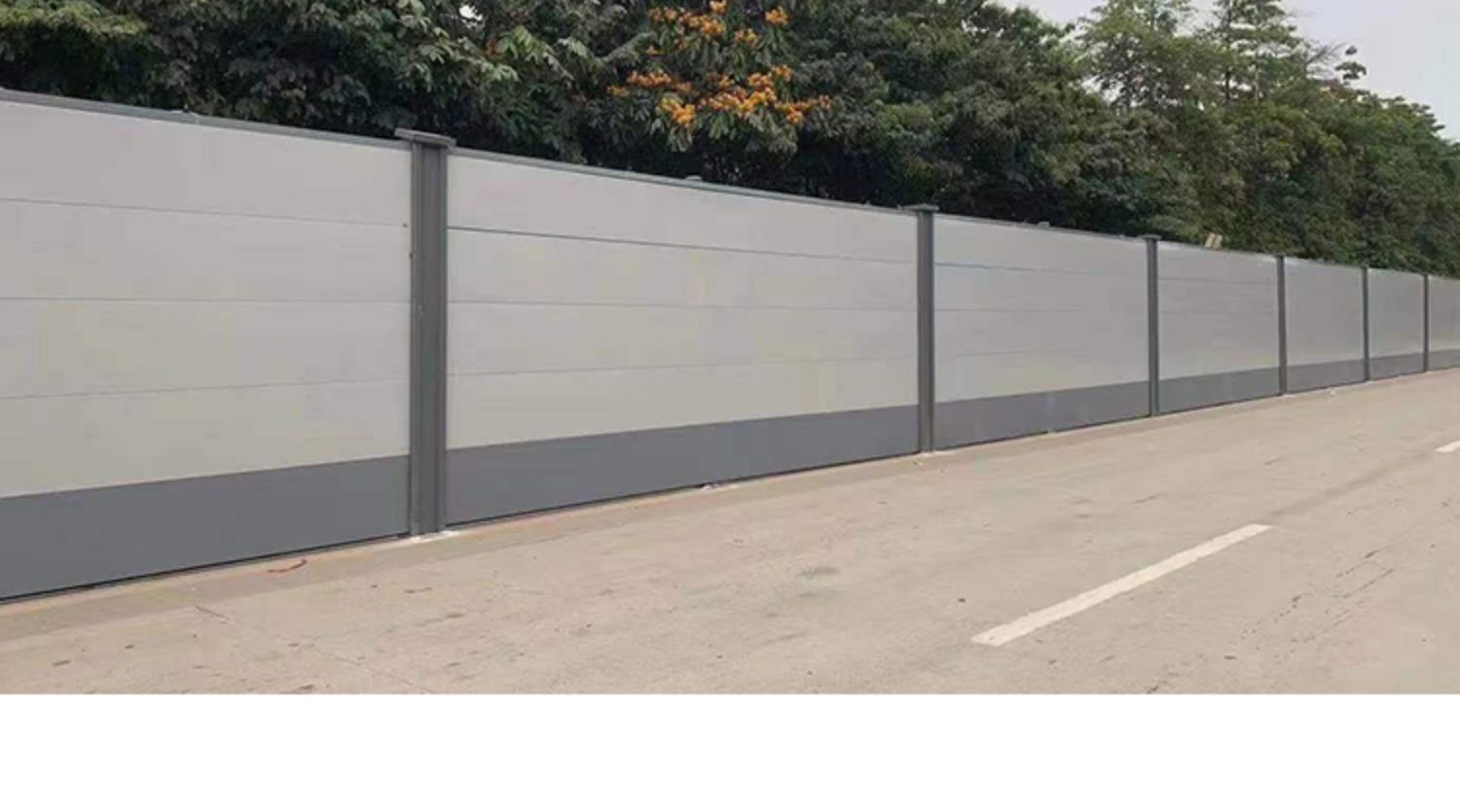 Grass sandwich enclosure PVC construction fence color steel baffle construction site temporary fence foam board package installation