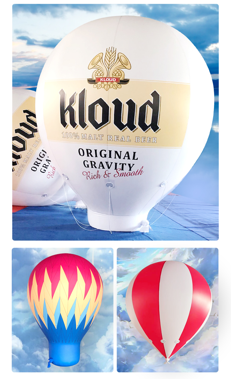 Huajin Air Mold Factory Produces and sells liftoff PVC 2-meter printed floating balloons