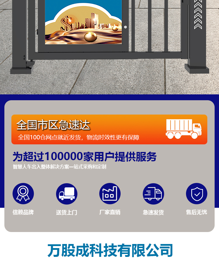 Full automatic small door opposite pedestrian channel face recognition swipe card Door security electric advertising door