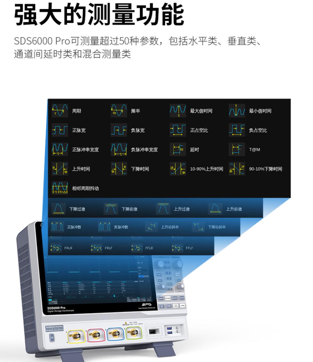 Dingyang SDS6034 H12 Pro Digital Oscilloscope 350MHz Bandwidth 4-Channel 5GS/S Sampling Rate 12bit