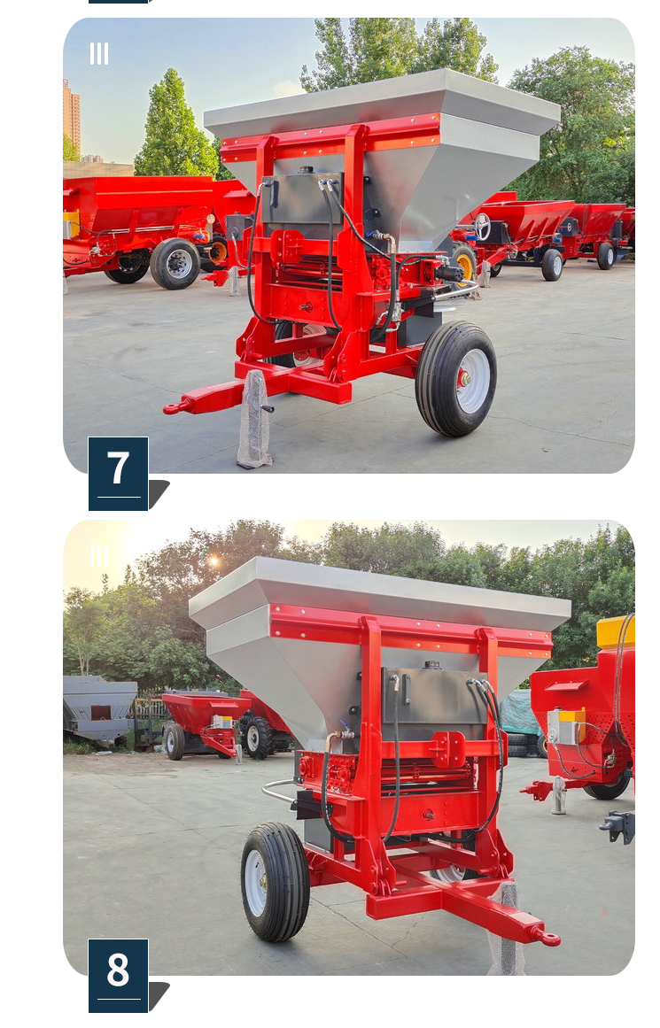 Backpack type double disc manure lifting machine Manure for terraced hills manure spreader stainless steel spreader