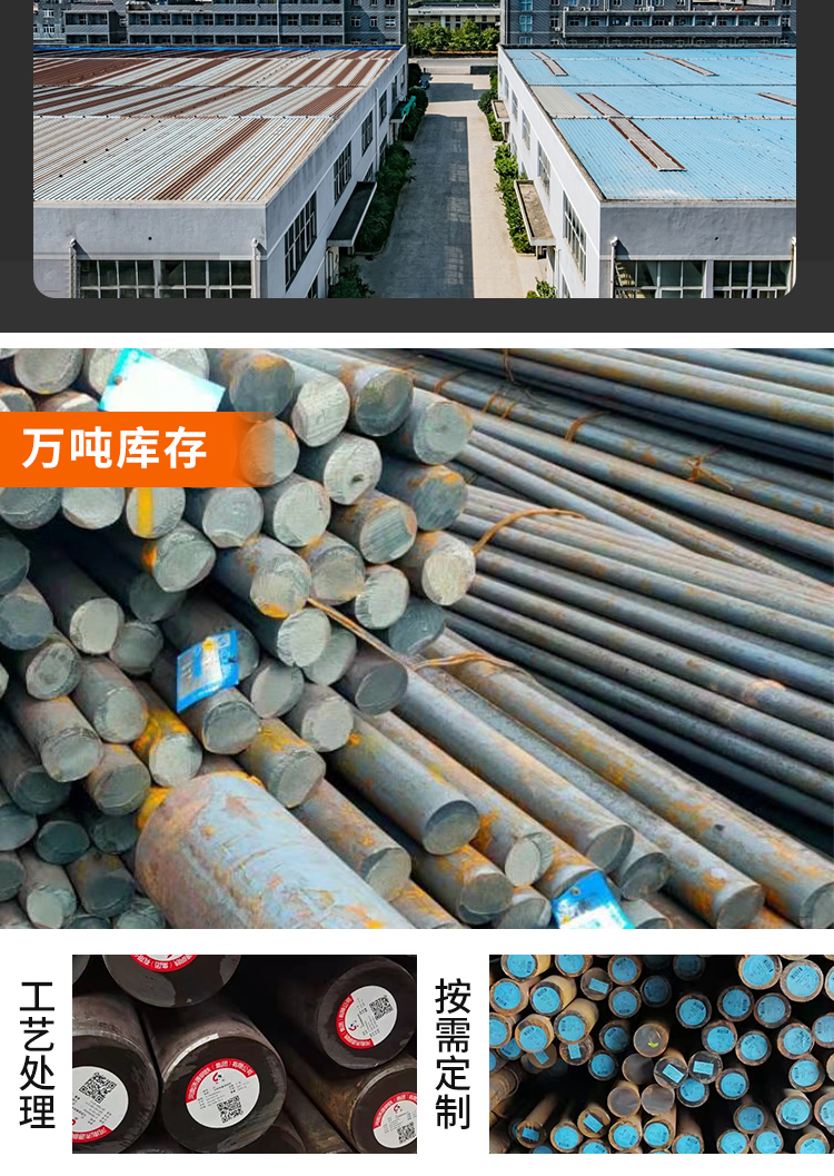 Spot Cr5Mo2 round steel manufacturer automobile half axle steel can be used to manufacture Machine element equipment Sheng Dexinmiao