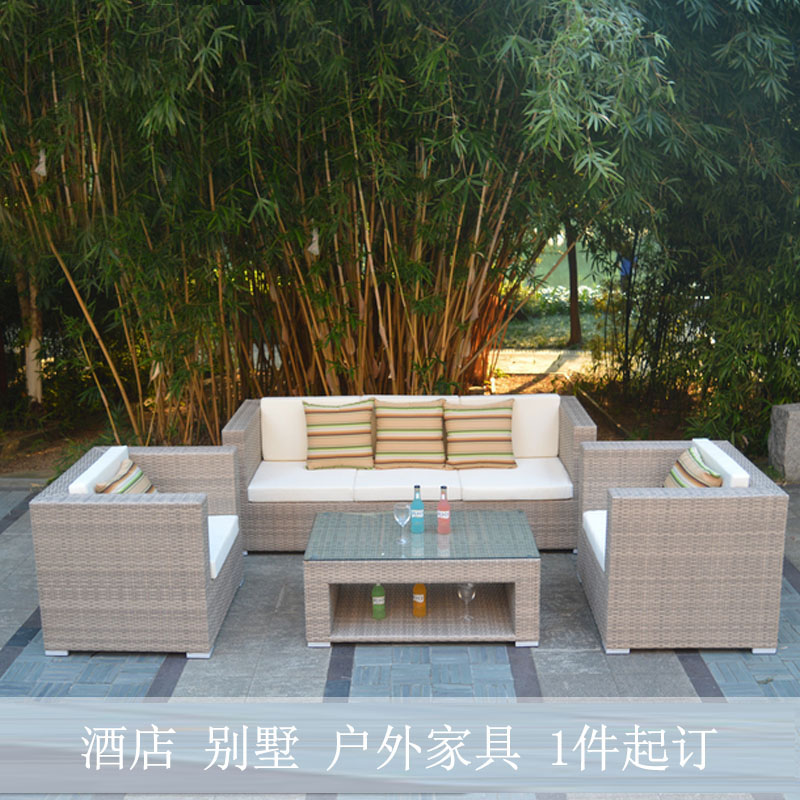 Outdoor rattan sofa manufacturer, outdoor chair, rain proof, sun proof, courtyard rattan furniture, rattan art garden rattan chair