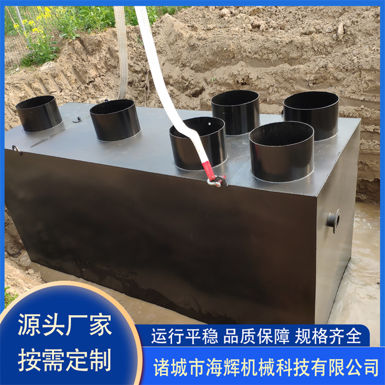 Buried integrated sewage treatment equipment for killing chickens and ducks. The effluent of the sewage treatment facility meets the standard