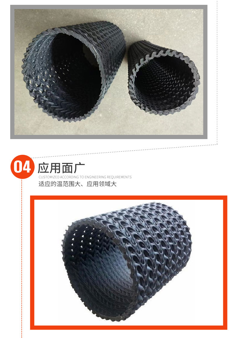 HDPE hard pipe, PE permeable pipe, plastic hard permeable pipe, curved mesh, customizable