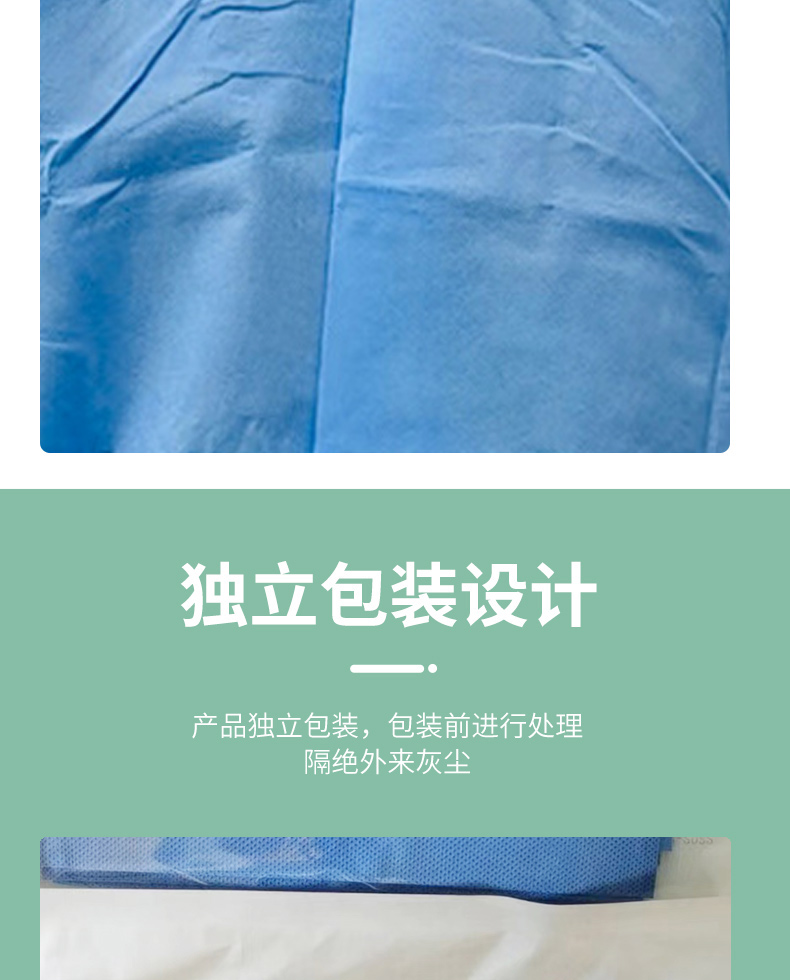 Hongda Sanitary Materials Disposable Blue Sleeveless Waterproof and Stain Proof Apron, Dust Proof and Breathable Independent Packaging