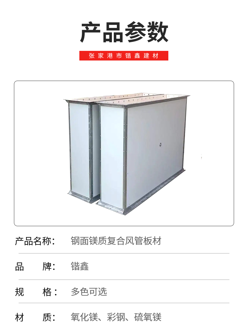 Spot sales of steel faced magnesium composite air duct board, glass magnesium fireproof board manufacturer Kaixin supports processing and customization