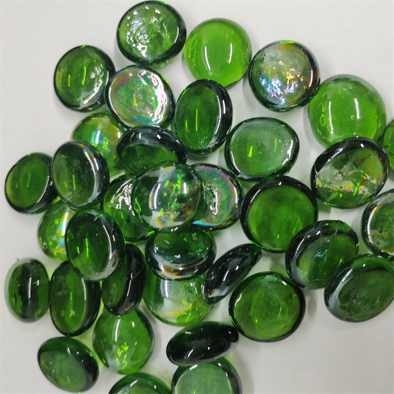 Supply frosted glass flat bead fish tank decoration, micro landscape decoration, Go glass beads