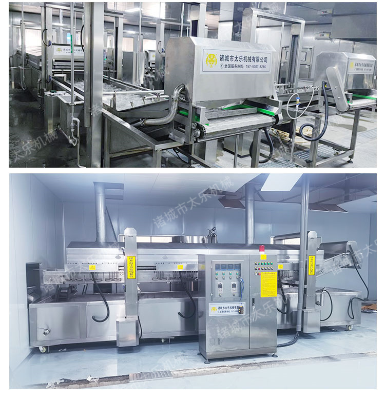 Deep-fried dough sticks frying line Large continuous frying equipment Taile machinery supports customization