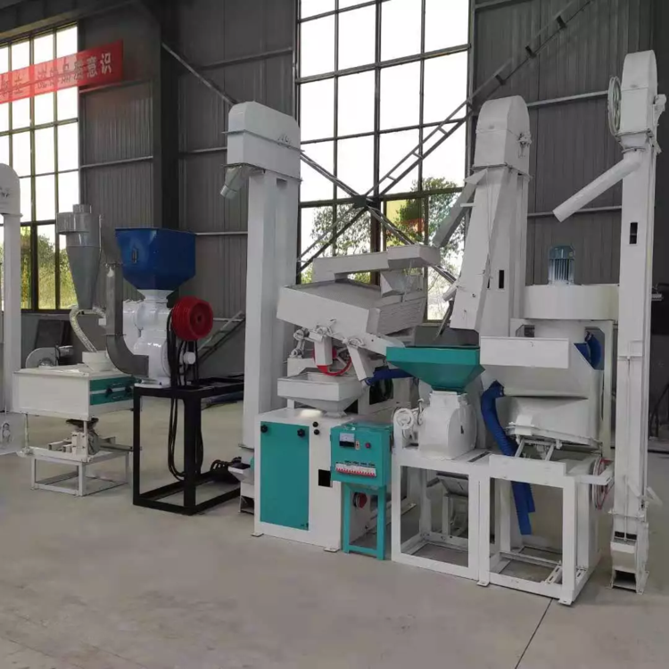 Complete set of equipment for daily processing of 30 tons of rice, fully automatic assembly line rice milling unit