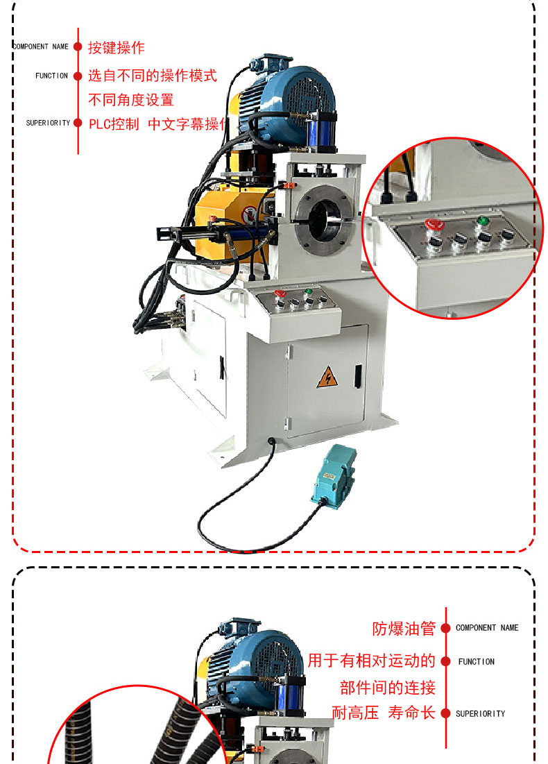 Manufacturer of DJ168-NCB pipe end chamfering processing equipment for hydraulic chamfering machine produced by Deyi Machinery