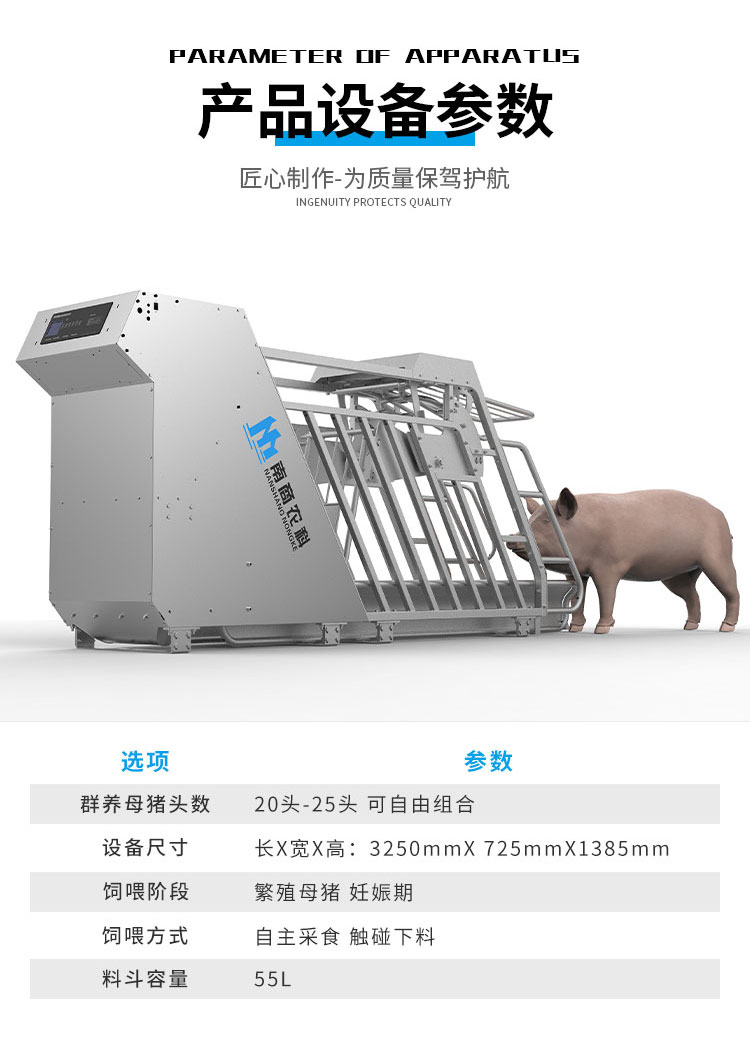 Electronic Feeding Station for Pregnant Pigs: Feeding System for Intensive Sow Breeding, Extending the Service Life of Sows