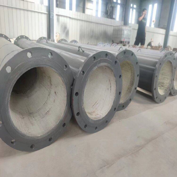 内衬陶瓷直管陶瓷贴片耐磨管除灰除尘管件使用