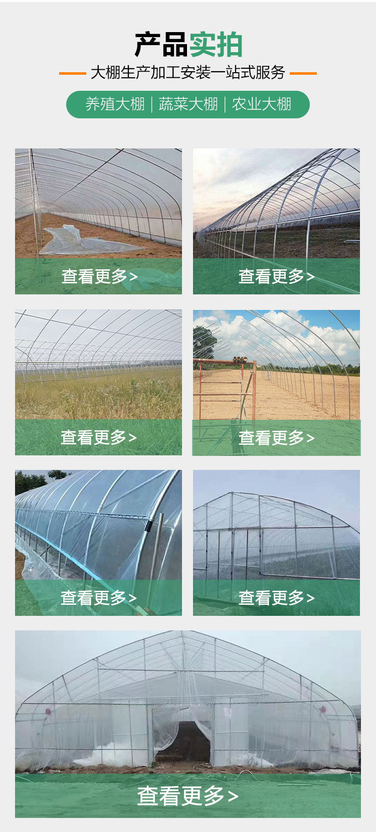 Single arch, single film, double arch, double film vegetable seedling cultivation greenhouse, spring and autumn single arch greenhouse