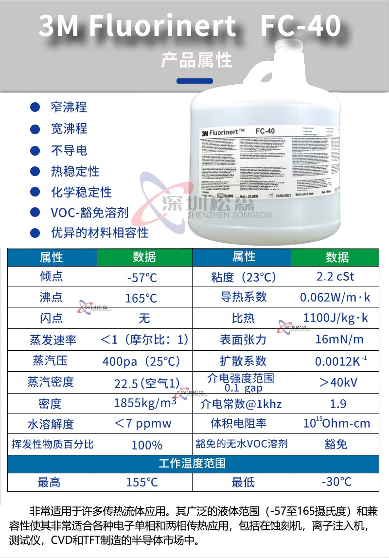 Fluorinert FC-3283 Electronic Fluorination Liquid 3MFC-40 Semiconductor Cooling Liquid Leak Detector in the United States