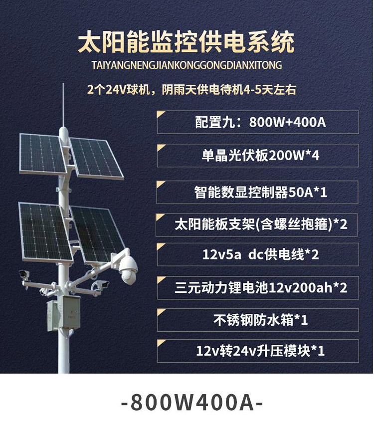 34KW wind wind solar complementary solar monitoring power supply system supply 4m broadcasting pole with MPPT controller