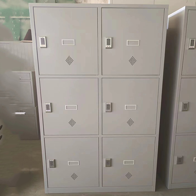 Employee lockers with multiple doors, simple and thickened steel swing door storage cabinets, customized changing cabinets