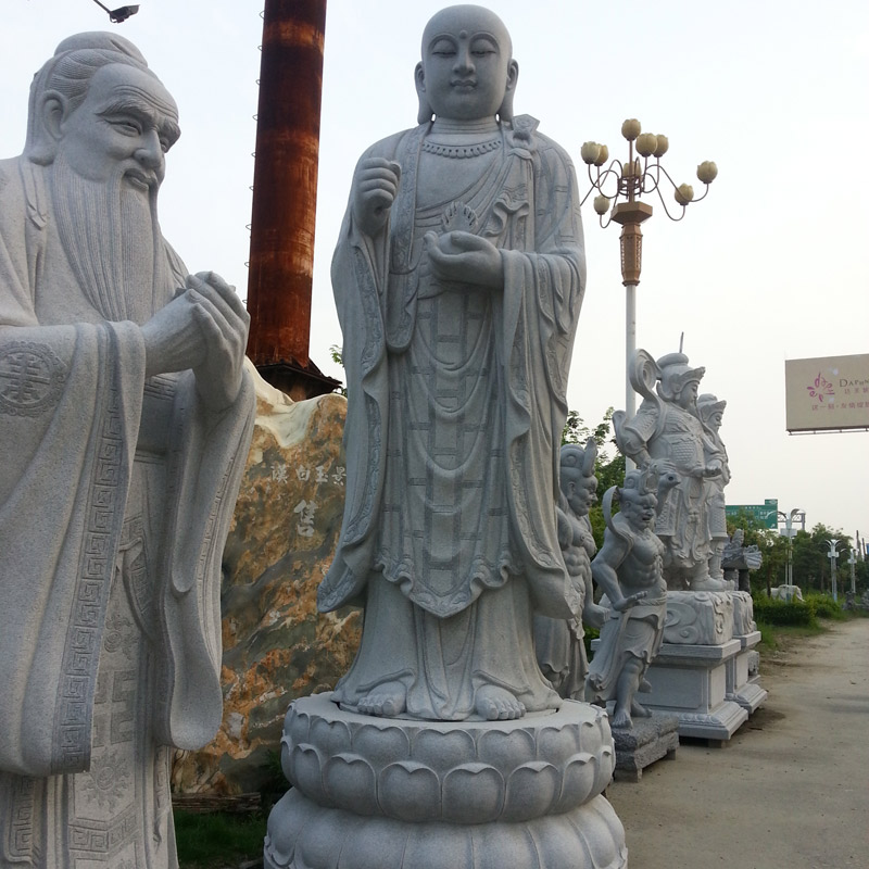 Stone carvings, dripping Guanyin Bodhisattva, four sides, three sides, stone statues, Tibetan king, granite, Four Heavenly Kings, customized processing