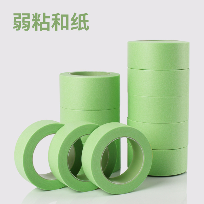 Weakly adhesive textured paper and paper tape, green art paint, latex paint, diatomaceous mud color separation paper, low viscosity, low viscosity, no