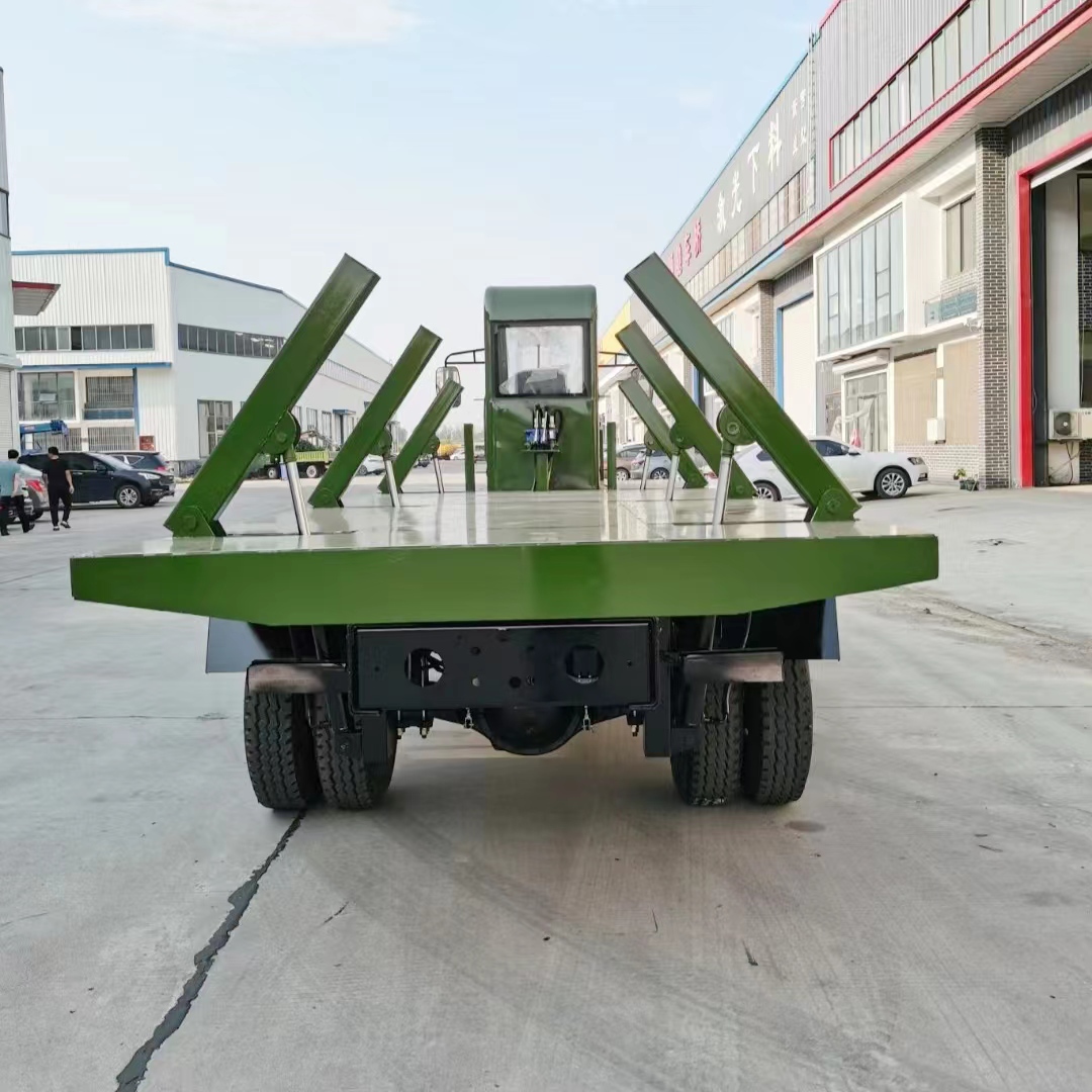 Customized steel transport vehicle, lengthened Flatbed trolley, pulling steel, wood, bamboo, four different sides, rollover tractor