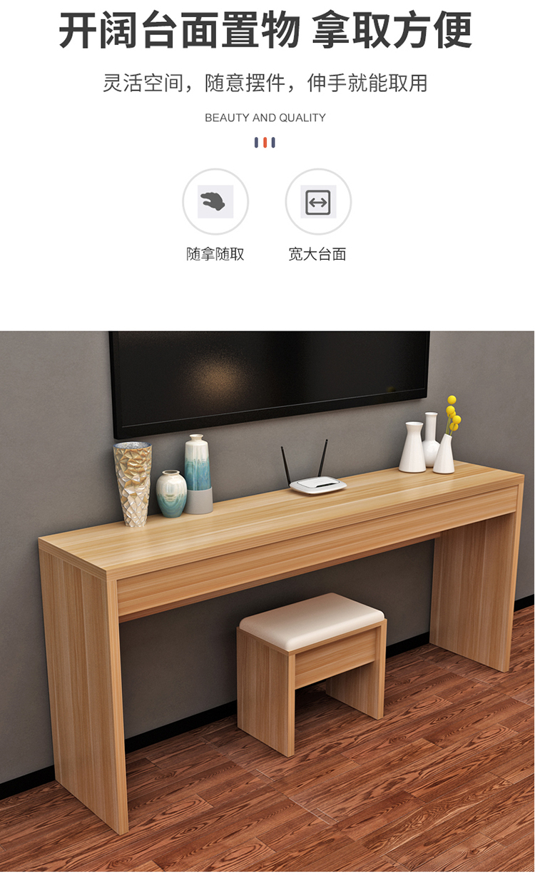 Huangshuai Hotel Furniture Standard Room Full Set, Fast Hotel Bed, Guest Room Bed, Hotel Furniture Bed Standard Room Customization