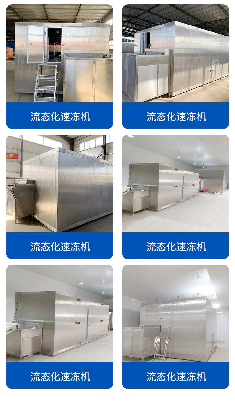 Fluidization Corn kernel quick freezer tunnel type peanut quick freezer chestnut single freezer