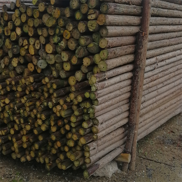 Hongyuan 1-6 meter cedar pile landscaping project uses cedar green poles