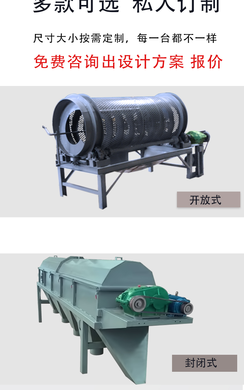 Pengfan Mechanical Cylinder Screen, Drum Screen, Quartz Sand Screen, Debris Screen Customized Production, Multilayer Classification