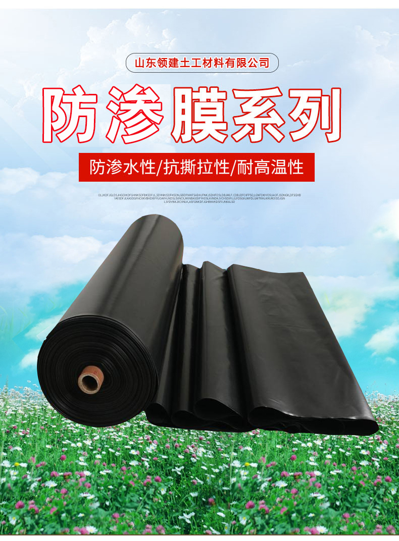 2.0mm anti-seepage geotextile membrane for landfill coverage, environmental protection, wastewater treatment, and anti-seepage membrane for sewage treatment tanks