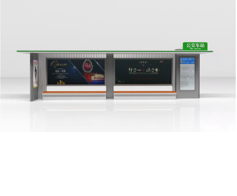 The production quality of electronic bus stop signs and shelters is stable, and the overall design is free of charge