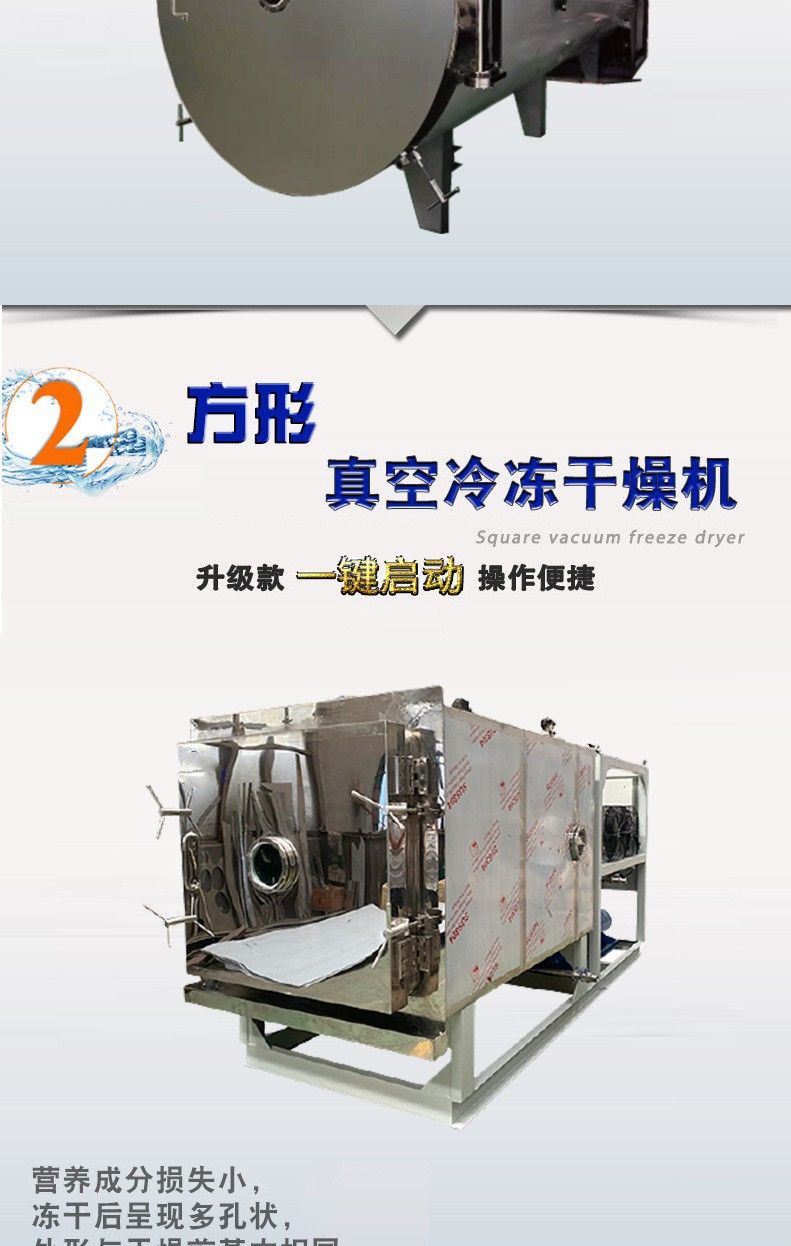 Xiaojinju vacuum freeze-drying machine Low temperature vacuum dryer for fruit slices Low fat black coffee freeze-drying machine