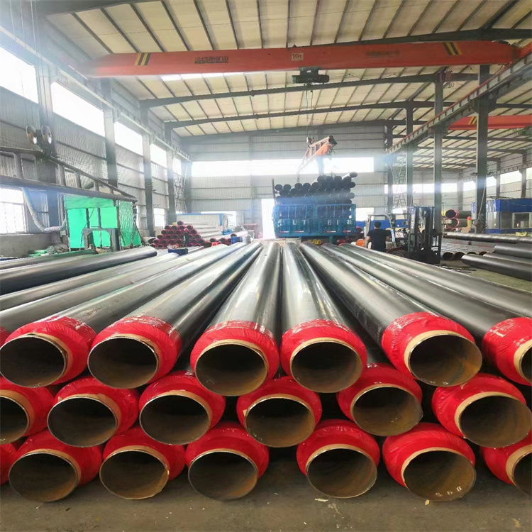 DN100 prefabricated directly buried seamless steel pipe high-density polyethylene outer protection pipe production and manufacturing by Aosendi