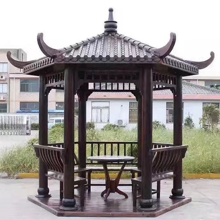 Construction of anti-corrosion floor, flower rack, and corridor project for Fuding Wood Industry's outdoor ancient building anti-corrosion wooden pavilion scenic area