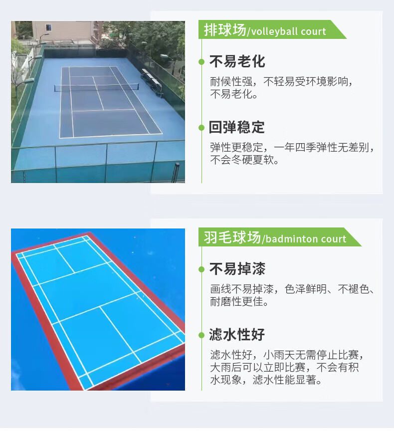 Runxiu silicon pu acrylic outdoor basketball court construction of outdoor plastic court with silicone PU material tennis court