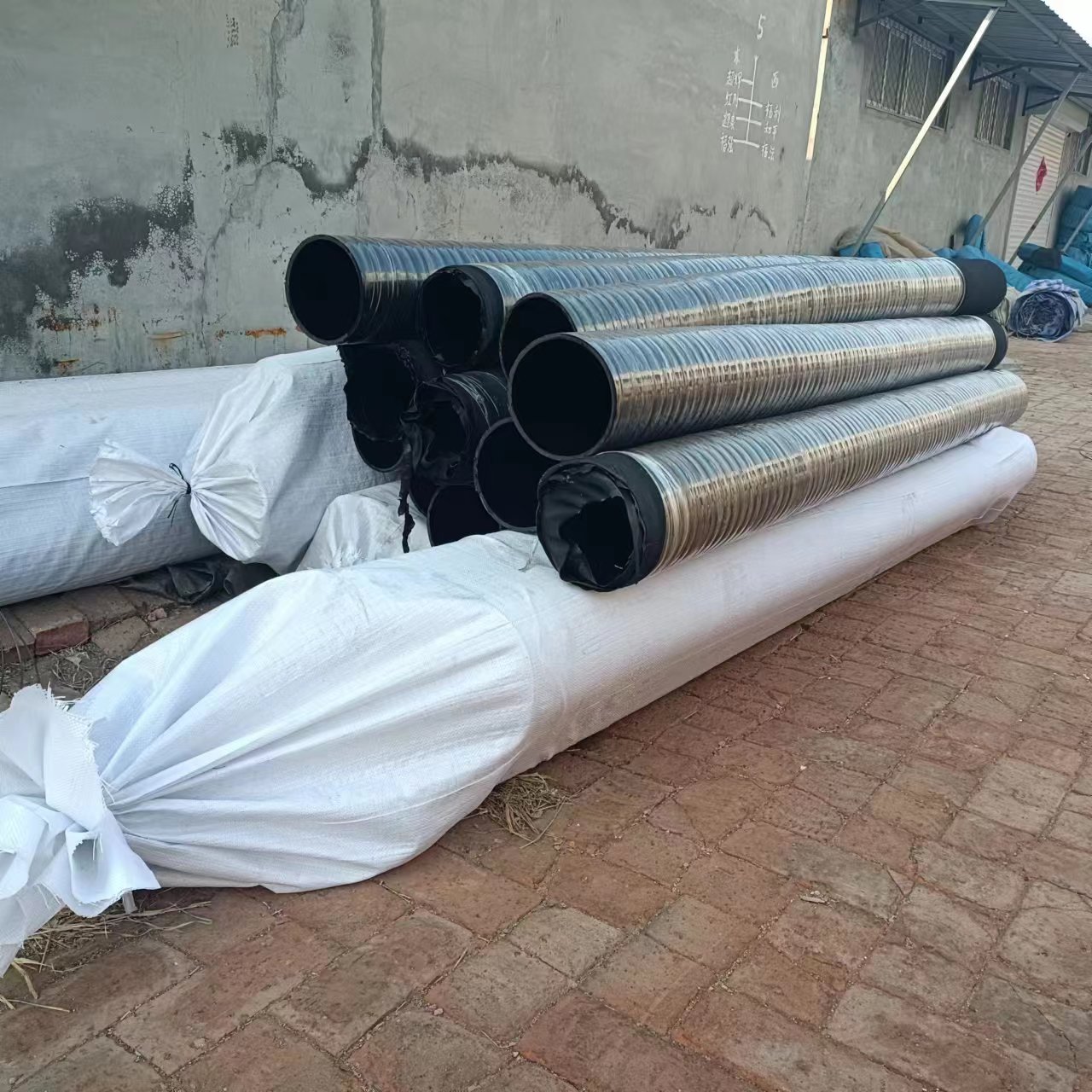 Large diameter steel wire skeleton rubber hose, air pressure air pipe, ventilation expansion hose, cloth clamping and threading pipe